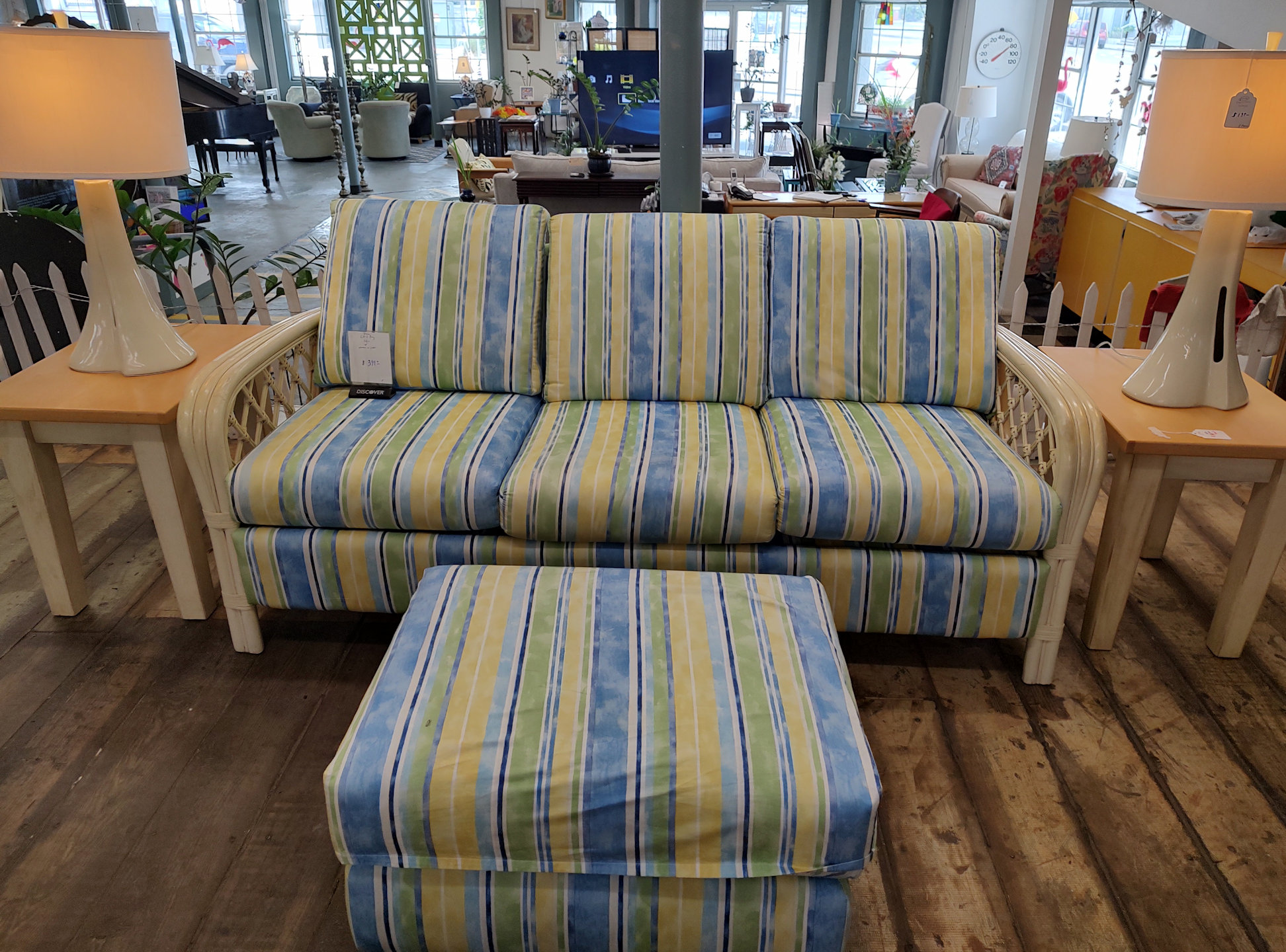 LR0704-LA-Z-BOY-striped-sofa