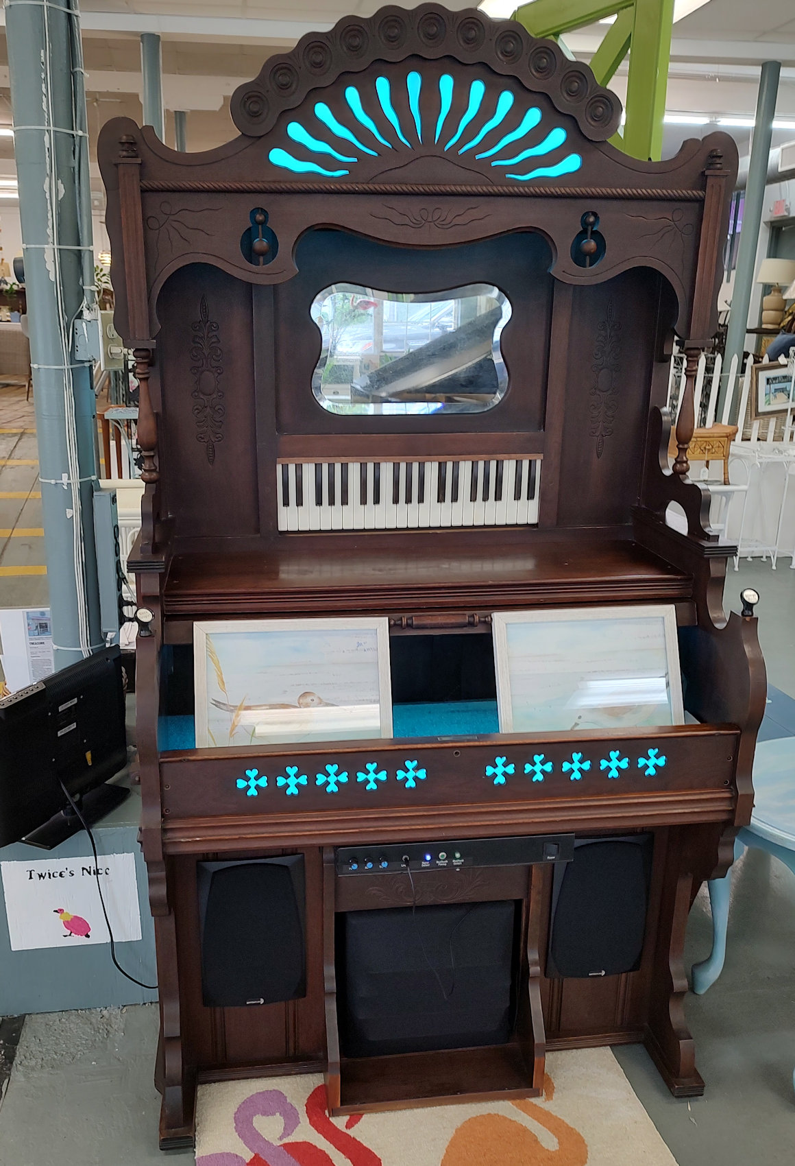 Converted Pump Organ-to-Piano Bar